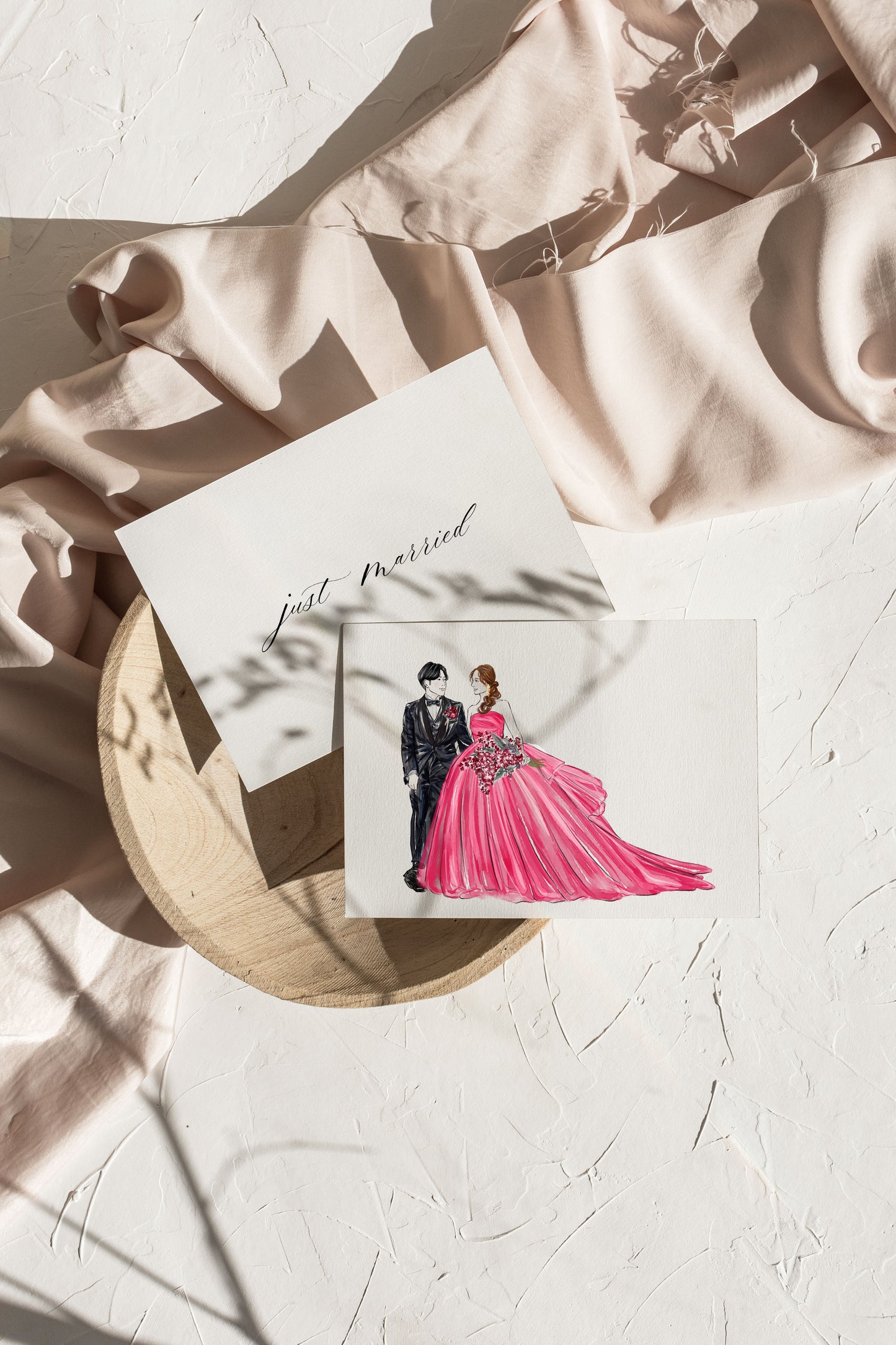 Custom Wedding Couple Portrait Illustration | Custom Digital Portrait Illust