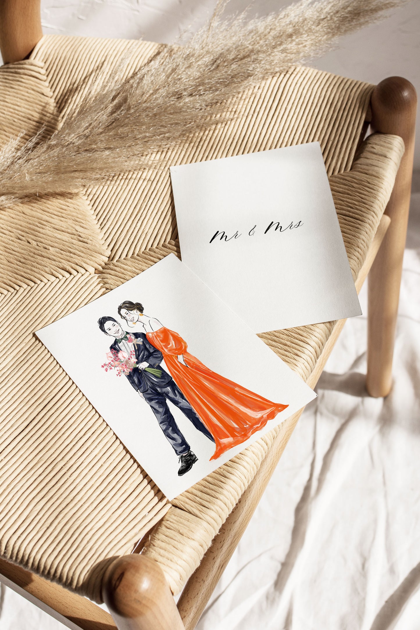 Custom Wedding Couple Portrait Illustration | Custom Digital Portrait Illust