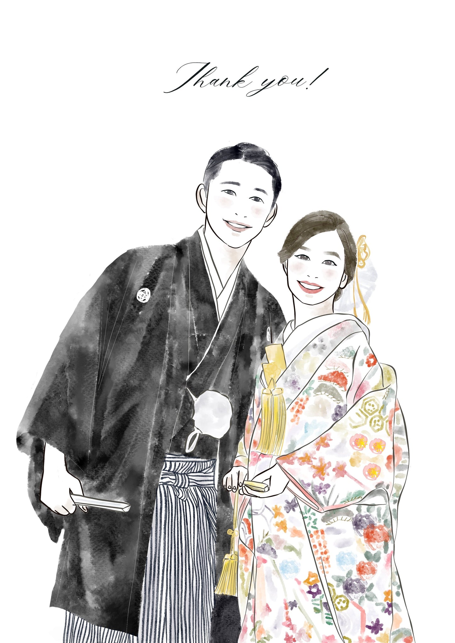 Custom Wedding Couple Portrait Illustration | Custom Digital Portrait Illust