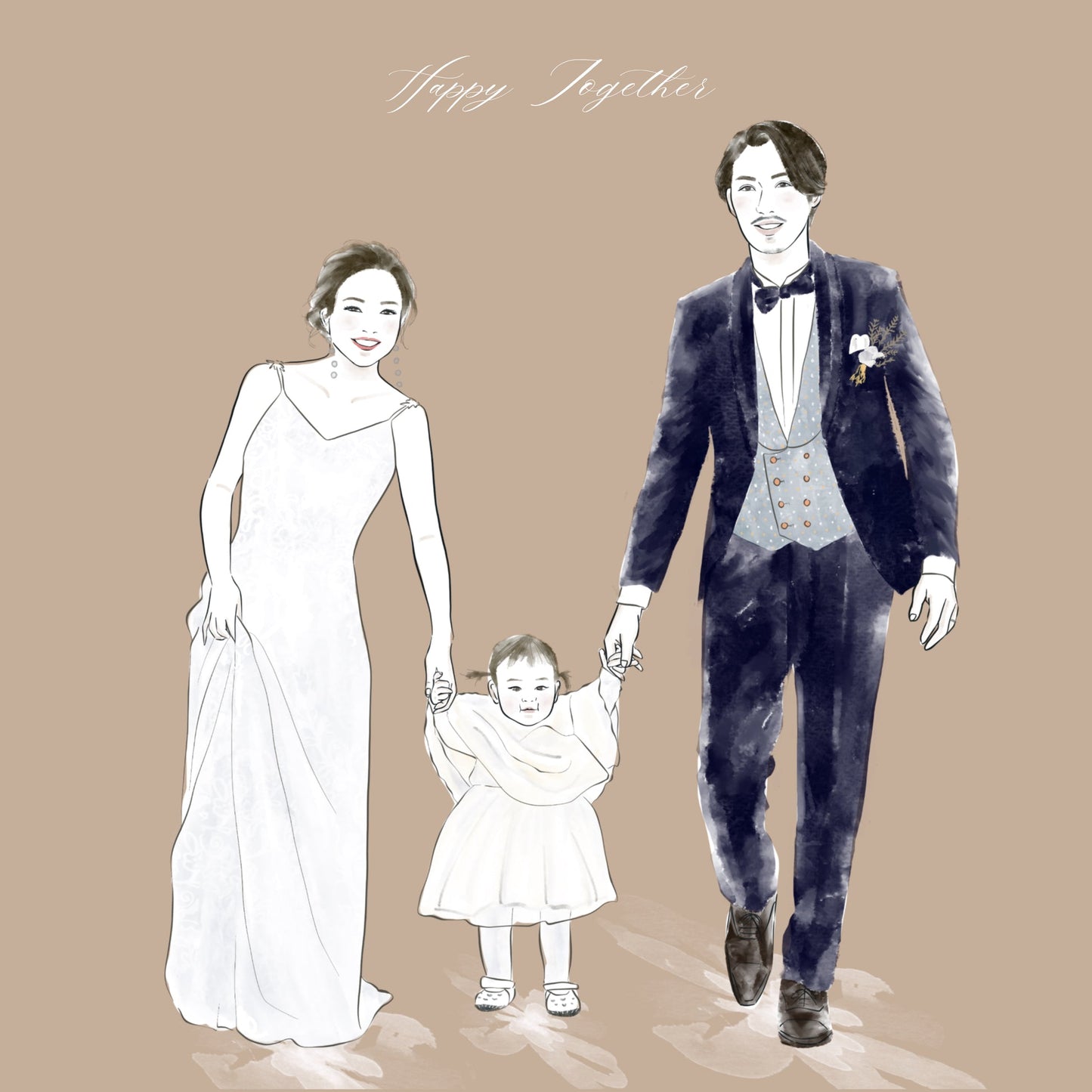 Custom Wedding Couple Portrait Illustration | Custom Digital Portrait Illust